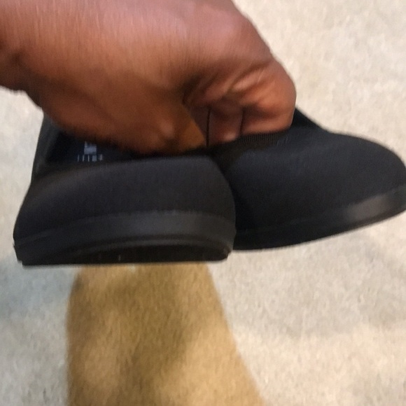 Anne Klein Black iFlex “Carole” Women’s Block Patent Look Heel Fabric Shoes-11 - Picture 9 of 11